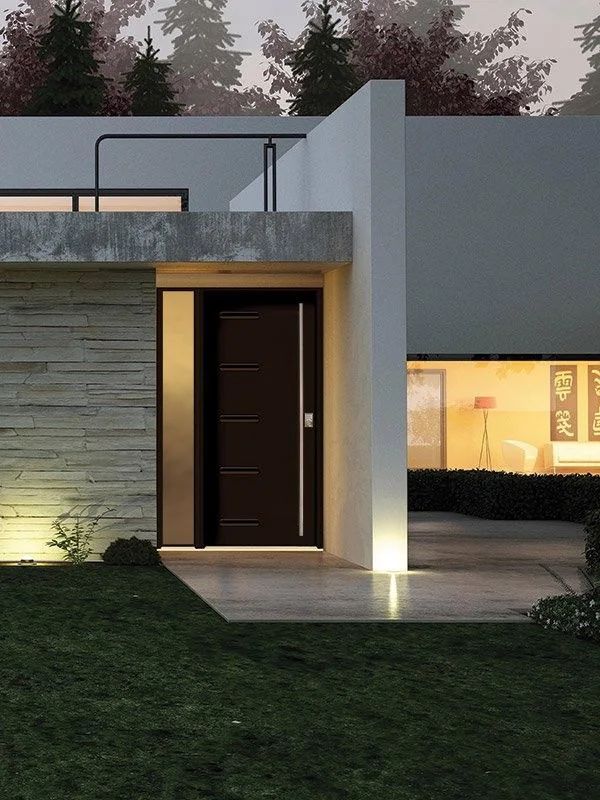 Vous trouverez ici les détails les plus pertinents de notre porte d'entrée vitres de porte Verre Sablé Novatech - 2