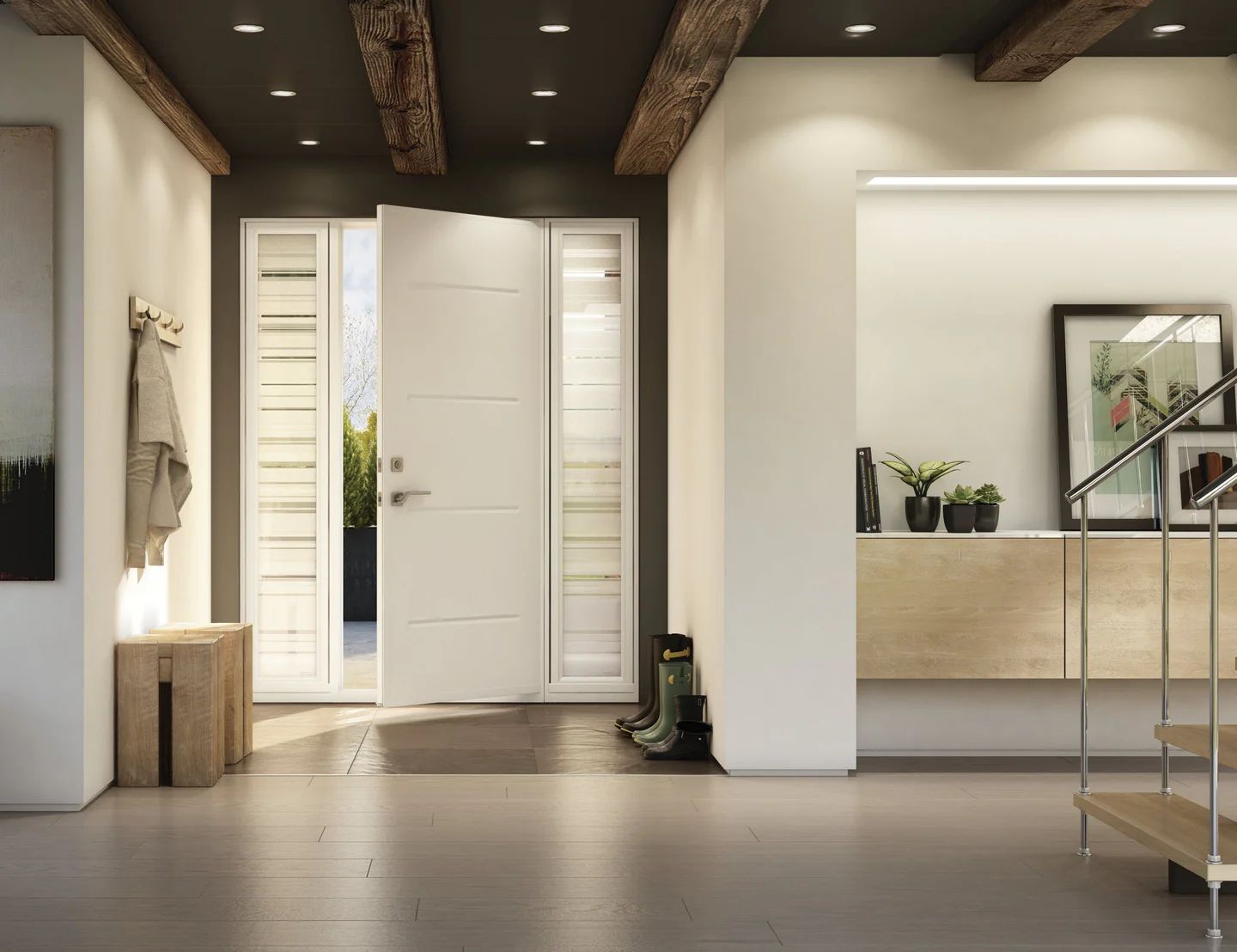 Vous trouverez ici les détails les plus pertinents de notre porte d'entrée vitres de porte Azur Novatech - 3