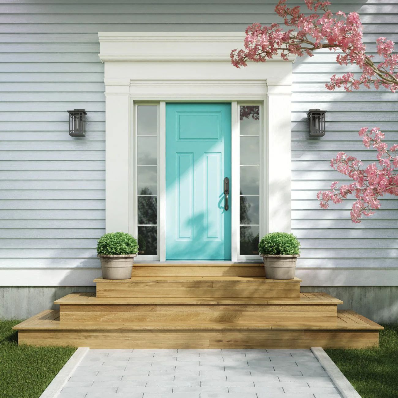 Vous trouverez ici les détails les plus pertinents de notre porte d'entrée en acier Victoria Shaker Novatech - 1