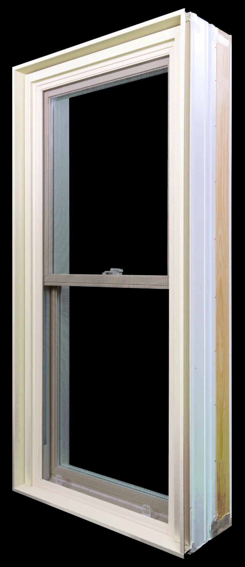 Vous trouverez ici les détails les plus pertinents de notre Fenêtre Guillotine Hybride PVC / Aluminium Double Action - 1