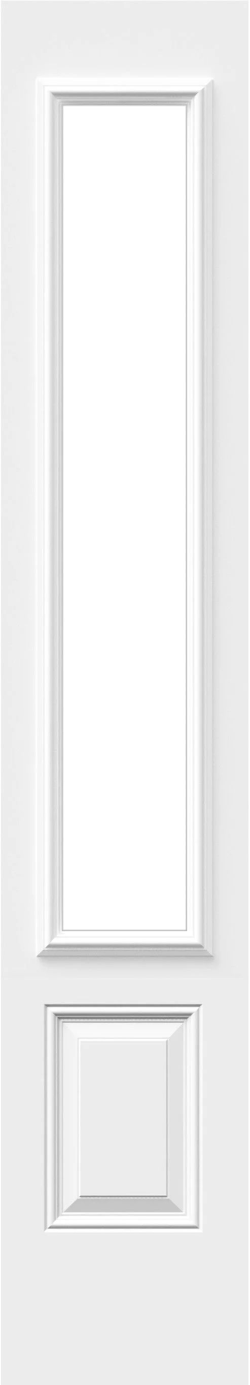Vous trouverez ici les détails les plus pertinents de notre porte d'entrée en acier 2 panneaux haut uni Novatech - 4